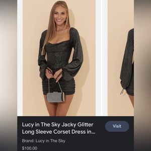 Lucy In The Sky Black Corset Dress